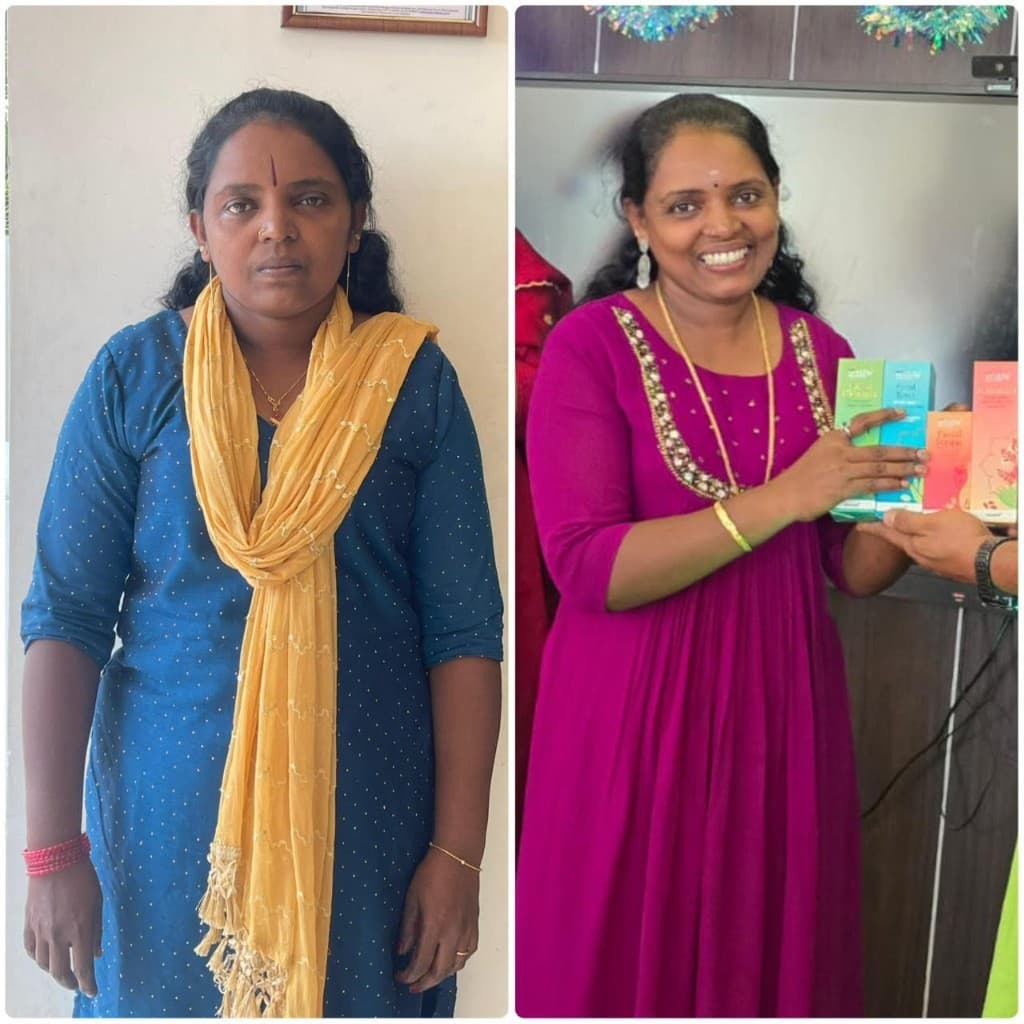 Sindhu — before and after transformation